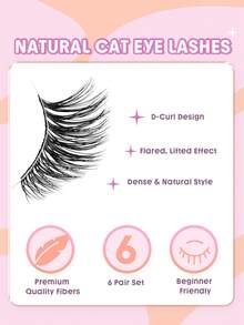 SHEGLAM Flutter Flirt 自然貓眼半排假睫毛 品牌美妝化妝品 適合女士與女孩 - 黑色 - 查看 3