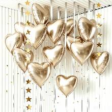 18-Inch Heart-Shaped Aluminum Foil Balloon Set, Suitable For Wedding Room Decorations, Engagement Parties, Romantic Atmosphere Decorations For Proposing, Birthday Parties, Anniversary Celebrations, And Photo Props For Gathering Scenes. - Section B - View 8