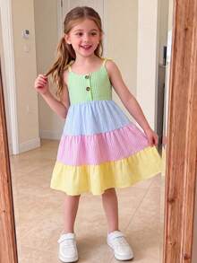 SHEIN Young Girls Dresses - Multicolor - View 1