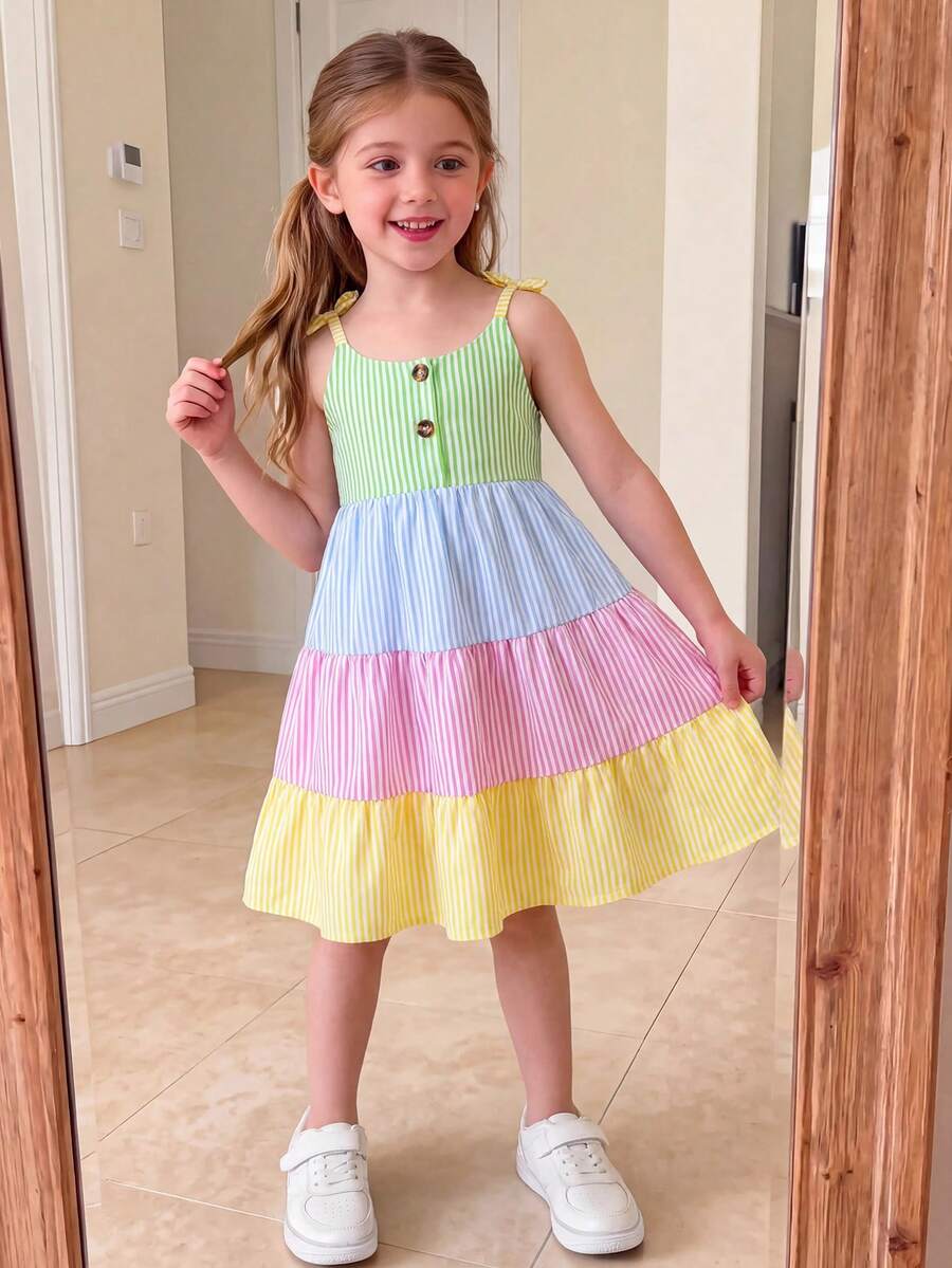 SHEIN Young Girls Dresses - Multicolor - View 1