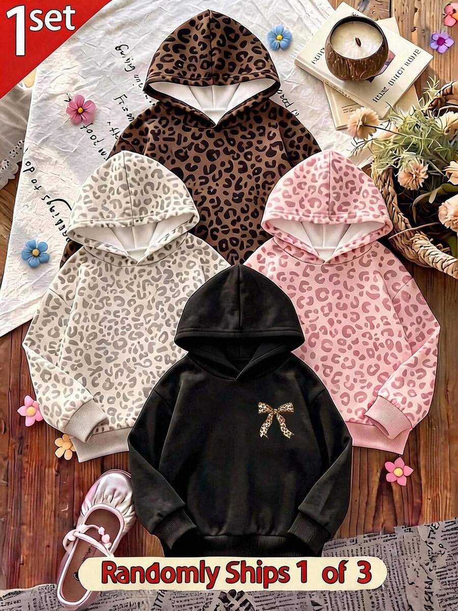 SHEIN 女童刷毛抓絨連帽衛衣 - 黑色 - 樣品空白 - 黑色 - 查看 1