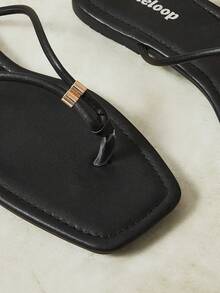 Styleloop Ladies, Willow Nails, Buckles, Flat Shoes. - Black - View 9