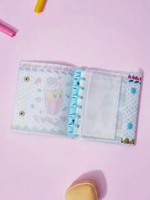 LOONEY TUNES X Joivida 1pc Loose-Leaf Binder Notebook With Funny Pattern, PVC Material, Removable Replaceable Pages, Smooth Writing Surface, School Supplies Essential, For Stationery Lovers, Great Gift - A7 - View 4