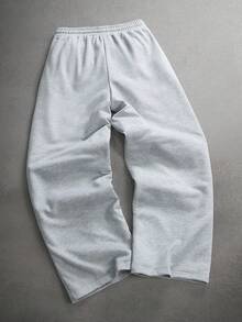STYNVO Pantalones de chándal casuales y versátiles de unicolor para hombre - Gris - Ver 2