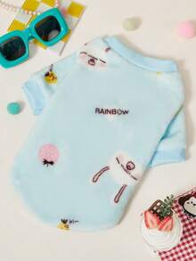 PETSIN Letter Pattern Fleece Cute Warm Sweatshirt, Autumn/Winter - Multicolor - View 4