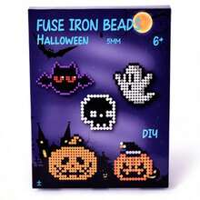 Bộ thủ công DIY hạt cầu chì 5mm Halloween, bộ hạt sắt nhiều màu với thiết kế pixel art hình dơi, ma, đầu lâu & bí ngô, hoạt động thủ công Halloween sáng tạo cho trẻ từ 6 tuổi trở lên, bộ làm đồ trang trí tiệc và đồ trang trí handmade - Nhiều màu - Xem 6
