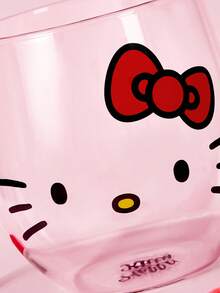 HELLO KITTY AND FRIENDS | SHEIN 可愛卡通貓咪印花高硼矽玻璃杯，大容量 720ml/24.35oz 蛋形，耐熱無鉛玻璃，適合水、果汁與牛奶，居家辦公日常使用 - 無色 - 查看 4