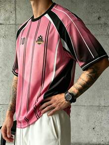 Sport MetroGents 男士拼色數位印花休閒日常旅行運動T恤 - 彩色 - 查看 4