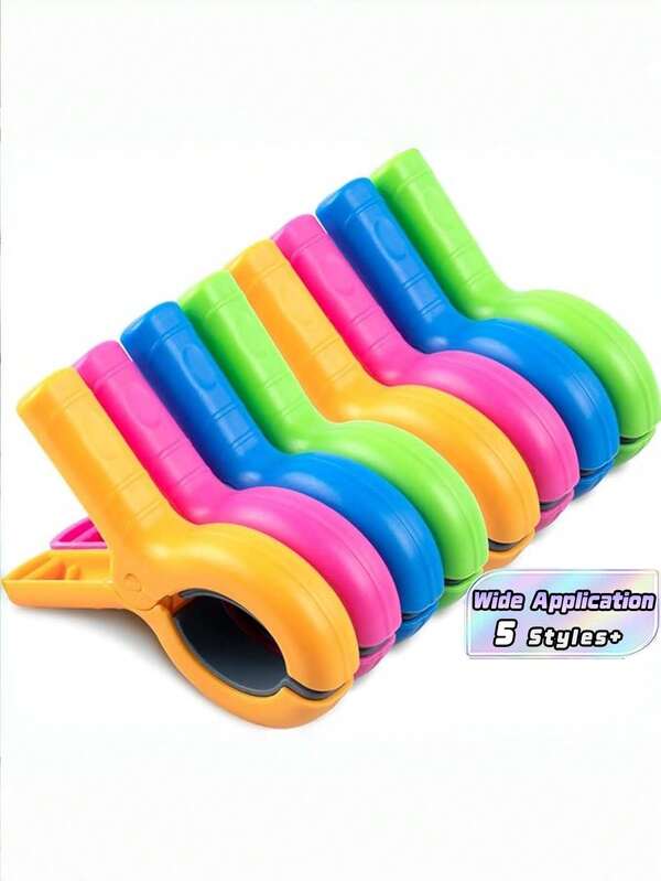 Large Towel Clips Suitable For Beach Chairs And Pool Loungers; Colorful Chair Clips For Beach Towels; Heavy-Duty, Large-Sized Clothespins And Large Clips.