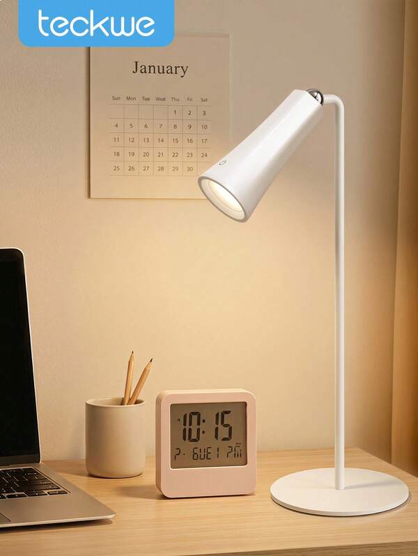 Teckwe Adjustable LED Desk Lamp, Touch Control Eye-Caring Reading Table Lamp, Back To School Essential For Home Office Study