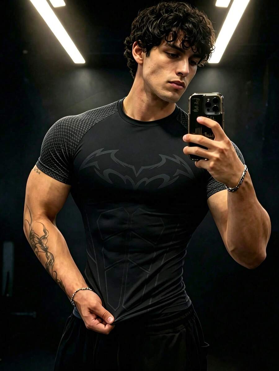 GymBeat 男士拼色休閒百搭日常穿著運動T恤 - 彩色 - 查看 1