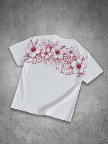 Manfinity EMRG Men's Summer Casual Floral Print Short Sleeve T-Shirt - Multicolor - View 3