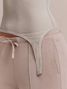 GLOWMODE Double Glow Waist-Length Two-Tone Reversible Tank Top With Removable Cups Daily Casual - Khaki - View 6
