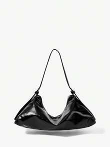 Viva Strut Cross-Border Textured Handbag Solid Color Niche Design Messenger Bag Premium Medieval Shoulder Bag - Black - View 6