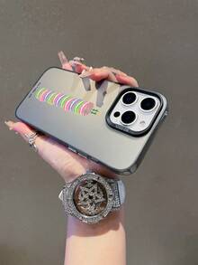 HARRY POTTER X SHEIN 哈利波特粉色蛋糕圖案黑色防摔防震手機殼，適用於 iPhone 13/14/15/15 Pro/16/16 Pro/17 Pro，熱門流行款 - 彩色 - 查看 7