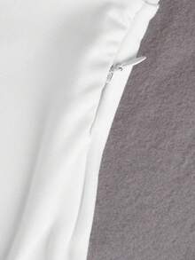 SHEIN Tall Summer Elegant Sleeveless Women's Short Dress With Polka Dot Hem - White - View 4