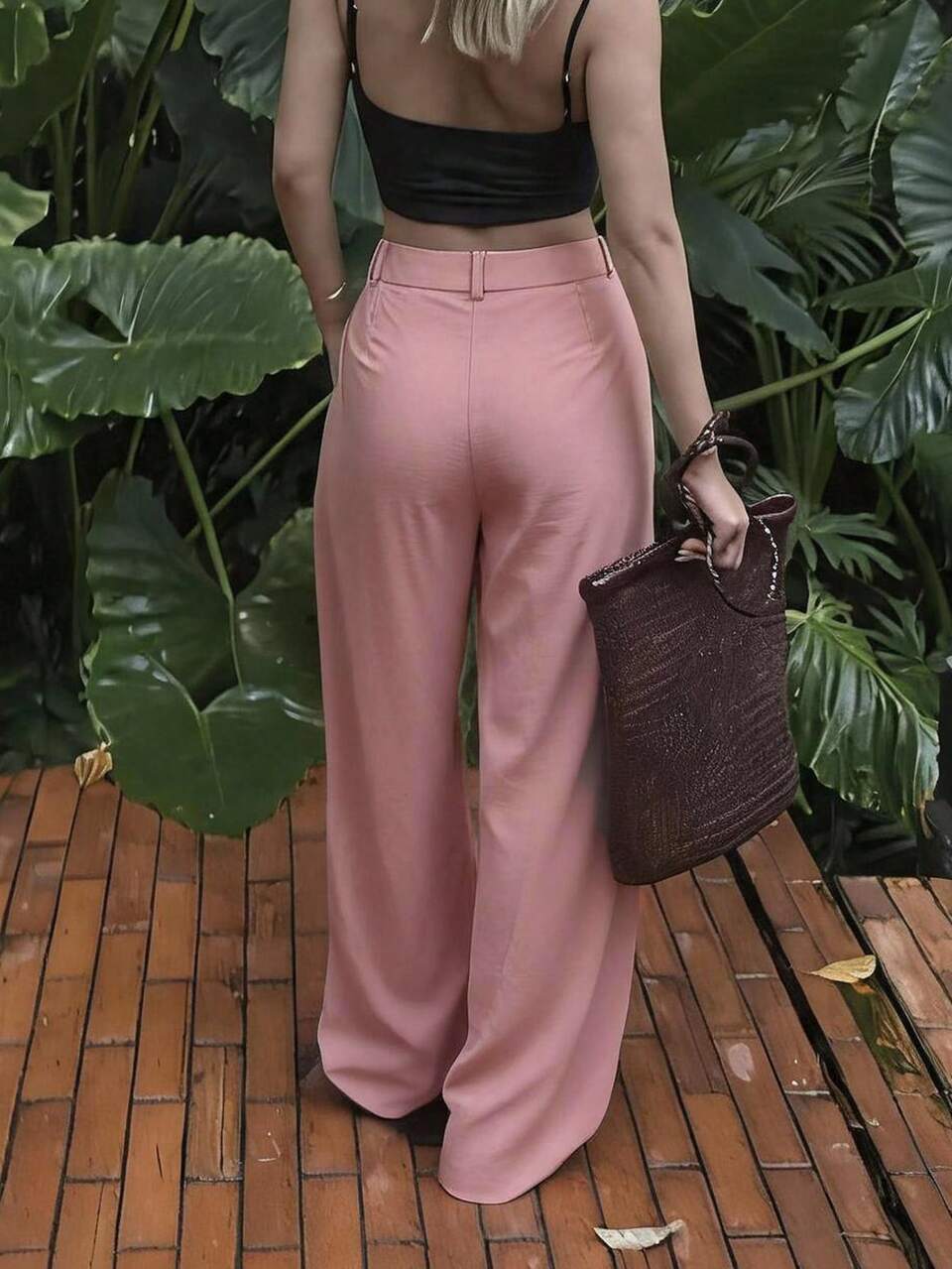 Women Summer Casual Loose Straight Pants, Comfortable And Relaxing For Beach Vacations