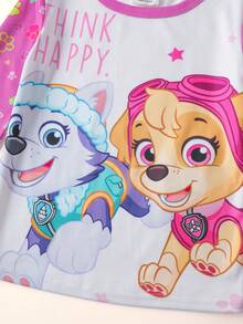 Maija Kids SHEIN | PAW Patrol Maija Kids 少女印花長袖上衣與長褲家居服套裝 - 彩色 - 查看 5