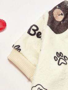 PETSIN 1 Pc Apricot Fleece Teddy Bear Heart Graphic Pet Dog/Cat Warm Crewneck - Multicolor - View 7
