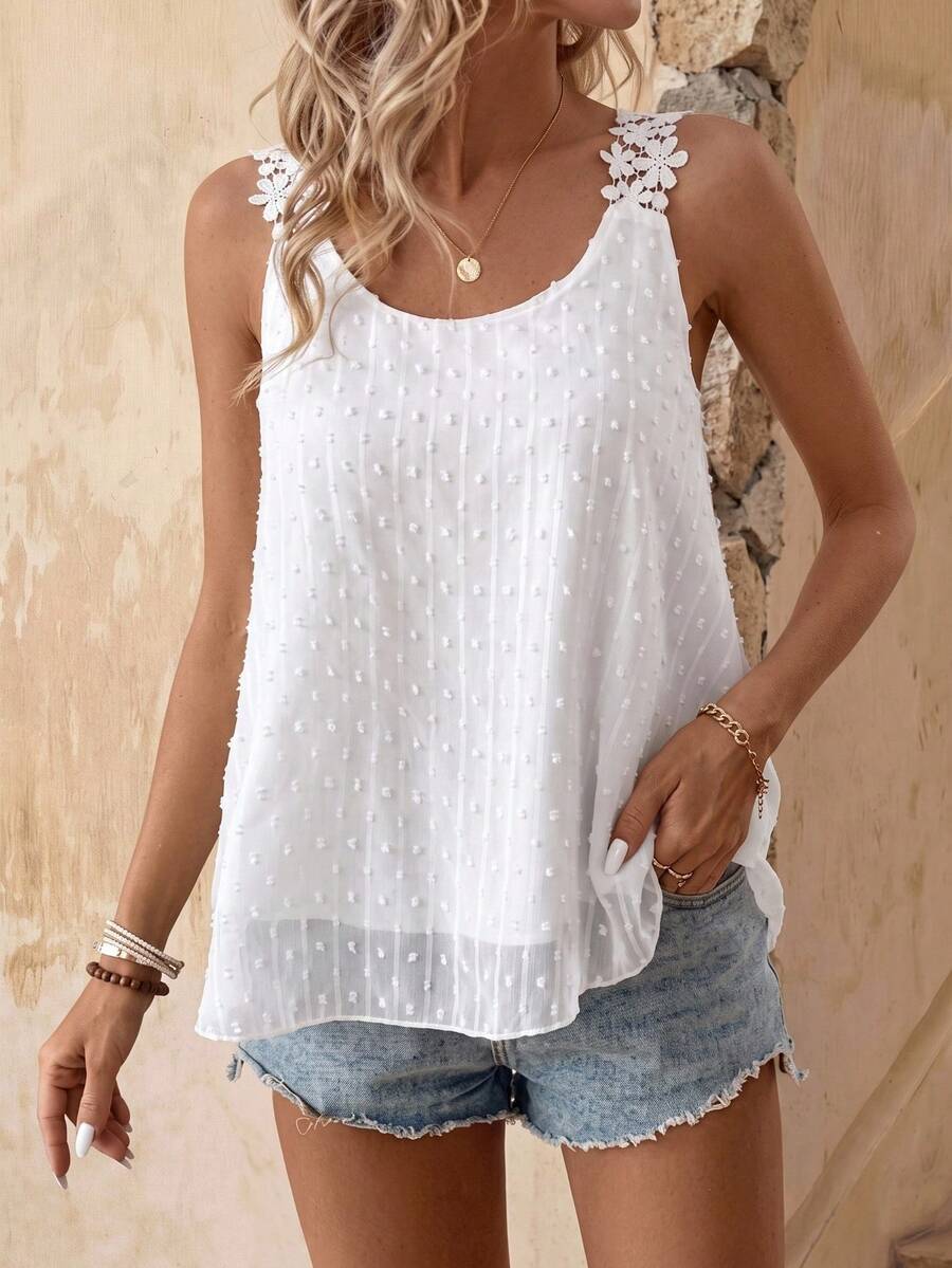 Breezaya Tops de tirantes y camisetas de mujer - Blanco - Ver 1