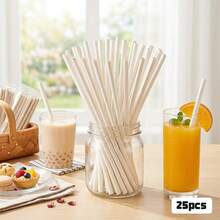 25/50 / 100 Paper Straws, Various Colors, Decorative Party Straws, Beverage Paper Straws, Suitable For Juice, Milkshake, Summer Cocktails, All Kinds Of Parties, Etc. - View 8
