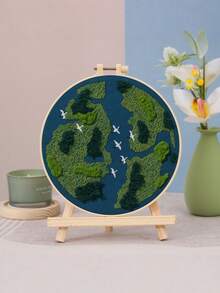 Set Sulam DIY untuk Pemula Dewasa dengan Alat, Hiasan Gambar Kreatif Buatan Tangan, Tas Bahan Buatan Tangan untuk Hadiah Liburan Lembut Rumah - Ukuran 20x20cm - View 5