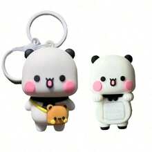 Kawaii Bubu Dudu Keychain Yier Panda Bear Key Chain Rings Doll Anime Figure Toy Cute Pendant Keyring Holder Car Backpack Hanging Ornaments Home Mobile Phone Decoration - Multicolor - View 16