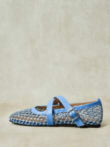 Styleloop Ladies, Willow Nails, Buckles, Flat Shoes. - Light blue - View 3