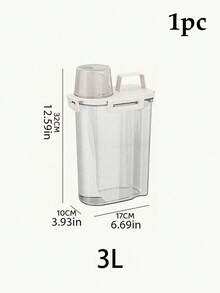 1/2PCS Wadah Penyimpanan Bubuk Deterjen Kapasitas Besar dengan Desain Segel Anti Bocor, Pegangan, dan Tutup Bertanda, Ember Sabun Cuci, Ember Cairan Deterjen, Aksesori Kamar Mandi, Dekorasi Ruangan, Ruang Cuci, Dapur - warna-warni - View 12