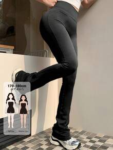 Dazy Tall Women's Slim Fit Elegant Base Layer Pants Fall - Black - View 1