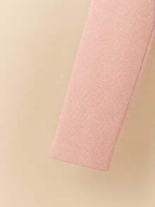 SHEIN Young Girl Solid Color Knitted Cardigan Long Sleeve Jacket - Baby Pink - View 4