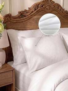 Cirelle 2/3-teiliges Bettwäsche-Set aus Bambusmischung – 30% Viskose (Bambuspulpe) + 70% Polyester, ultra weich & atmungsaktiv, kühles Bettbezug-Set, maschinenwaschbar (1 Bezug + 2 Kissenbezüge, Einlage nicht enthalten) - Weiss - Übersicht 2