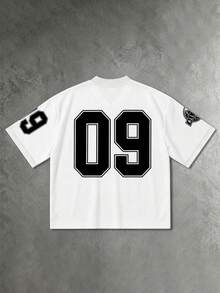 Gritte Field Men's Digital Print V-Neck Short Sleeve Basketball Jersey T-Shirt - Multicolor - View 2