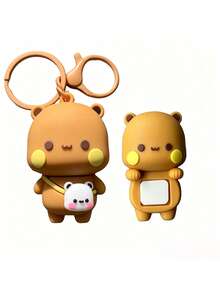 Kawaii Bubu Dudu Keychain Yier Panda Bear Key Chain Rings Doll Anime Figure Toy Cute Pendant Keyring Holder Car Backpack Hanging Ornaments Home Mobile Phone Decoration - Multicolor - View 12