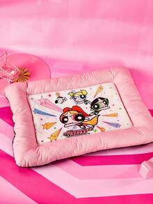 THE POWERPUFF GIRLS X PETSIN 1個 三個酷女孩星星印花寵物窩，保暖厚實，防掉毛，柔軟寵物床適用於貓狗，適合客廳、臥室，生日或週年紀念的舒適禮物 - 彩色 - 查看 2