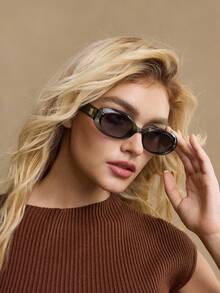 MOTF PREMIUM Gafas de moda con montura completa de forma ovalada - Verde - Ver 3