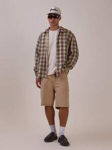 Musero Oversized Loose Fitting Long Sleeve Shirt - Grey - View 3