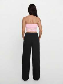 TRNVIE Women's Solid Color Loose Fit Pocket Palazzo Pants Fall Cloth For Women - Black - View 2