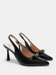 CUCCOO CURVES Women's Pointed Buckle Design Daily Versatile Fashion Wide Last High Heels - Black - View 5