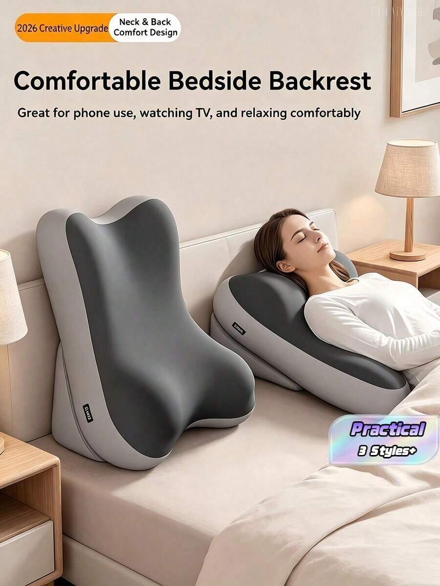 Adjustable Detachable Backrest Pillow, Ergonomic Memory Foam Bed Wedge Pillow With Leg Elevation Wedge Support, Inclined Support, Suitable For Back Support, Reading, Etc., Suitable For Bed, Sofa, Travel, Home Bedroom Essential - Multifunctional Pillow - View 1
