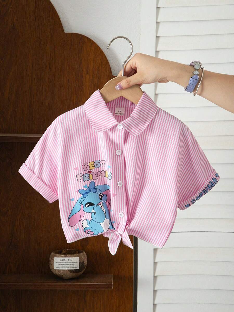 SHEIN 少女度假海灘休閒百搭刺繡鏤空白色寬鬆短袖上衣,假日風 - 彩色 - 查看 1