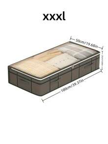 1PC Large Under-Bed Storage Bag, Transparent Top, Clothing Storage Bag, Large Capacity For Home Use, Suitable For Bedroom, Living Room, Seasonal Storage And Decoration - Multicolor - View 2