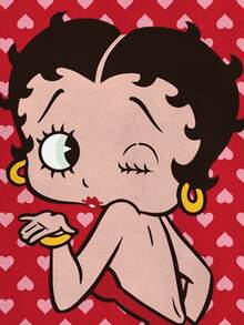 Betty Boop x SHEIN 女款愛心印花休閒百搭細肩帶背心上衣 - 白色 - 查看 4