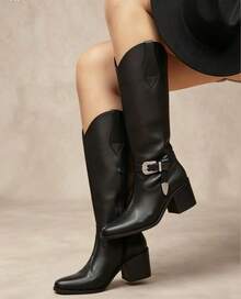 Women Knee-High Boots - Black - View 2