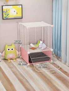 Indoor Special Small Hutch For Dwarf Rabbits, Encrypted Mini Rabbit House, Castle Villa, Rabbit Supplies - Multicolor - View 5