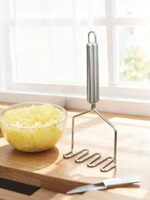 Haus Hana Stainless Steel Potato Masher Wavy Telescopic Potato Press Nylon Potato Press Potato Masher Potato Press - Multicolor - View 4