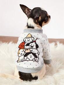 1 Piece Of Seven Small Dog Flannel Pet , White Flannel Thick Warm Pet Clothing - Multicolor - View 8