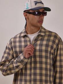 Musero Oversized Loose Fitting Long Sleeve Shirt - Grey - View 5