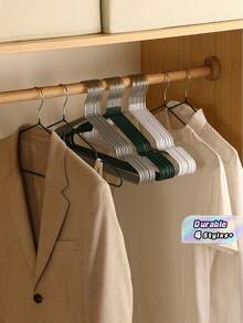 20/40/60/100 Pieces Non-Slip Coated Hangers, Soft Color Series, Lightweight Luxury, Clothes Organizer For Closet And Wardrobe, Storage Rack - Grey - View 1