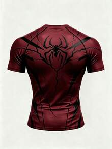 Gym Rark Men's Spider Print Short Sleeve Slim Fit Sports T-Shirt - Black - View 2
